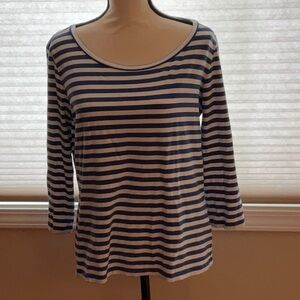 WEEKEND MAX MARA Blue & White Stripe Top